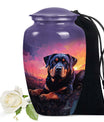 Purple Cremation Urn for Dogs – Rottweiler Memorial Urn