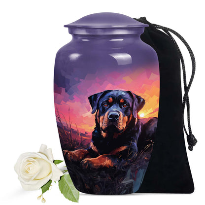 Rottweiler Memorial Urn for Ashes – Personalized Pet Cremation Urn