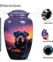 Purple Cremation Urn for Dogs – Rottweiler Memorial Urn
