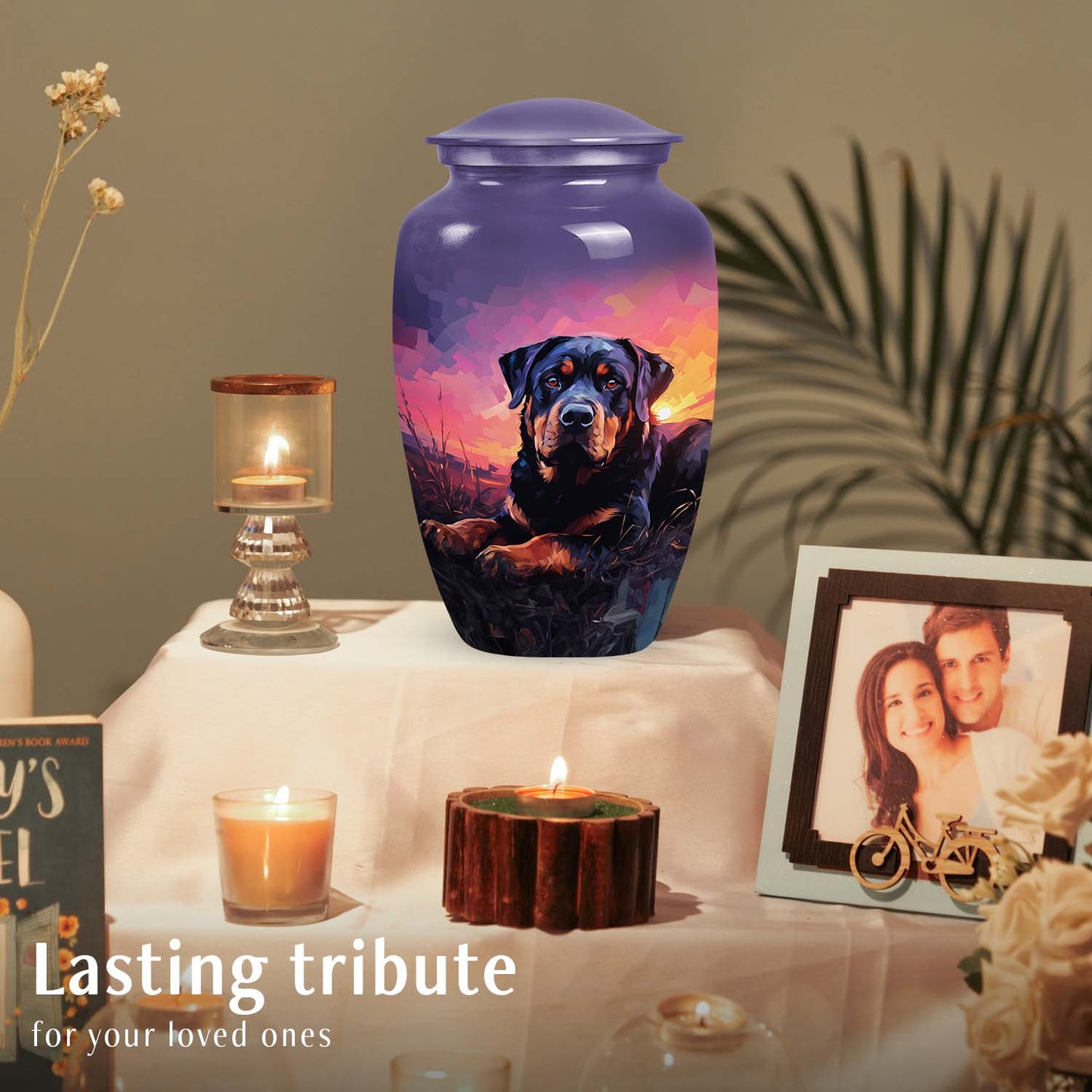 Rottweiler Memorial Urn for Ashes – Personalized Pet Cremation Urn