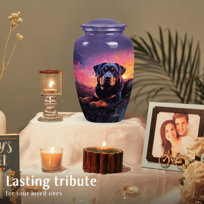 Rottweiler Memorial Urn for Ashes – Personalized Pet Cremation Urn
