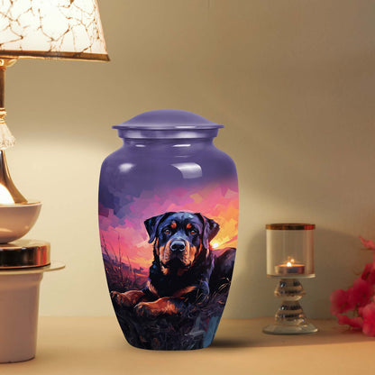 Rottweiler Memorial Urn for Ashes – Personalized Pet Cremation Urn