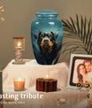 Rottweiler Pet Customized Cremation Urn for Ashes - Small Pet Urn