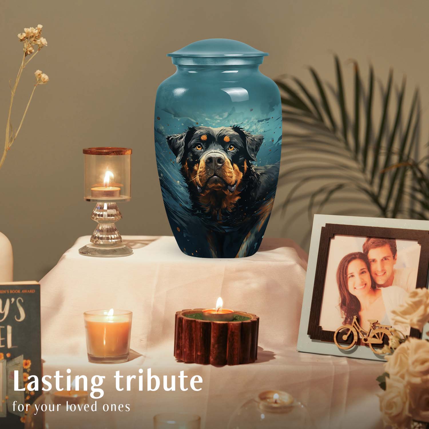 Rottweiler Pet Customized Cremation Urn for Ashes - Small Pet Urn