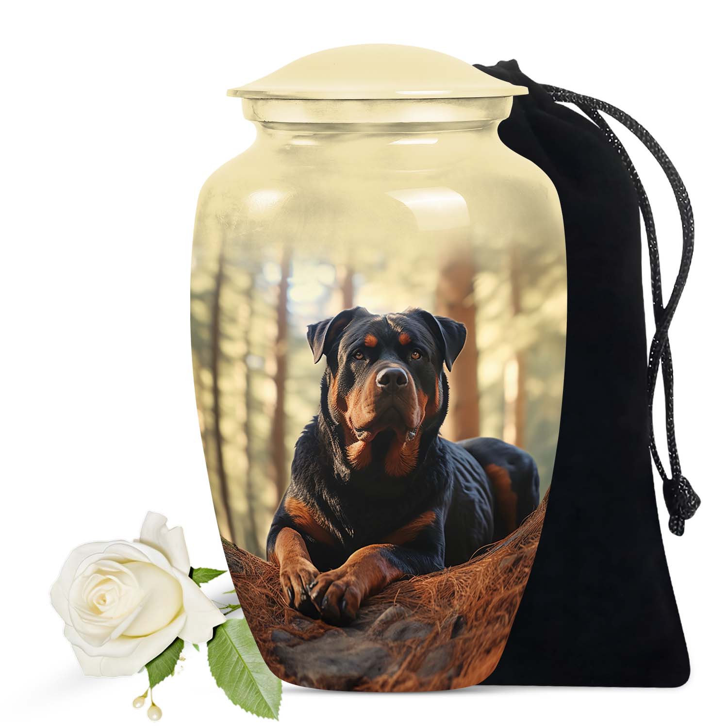Rottweiler Dog Cremation Urn for Ashes – Pet Memorial Urn