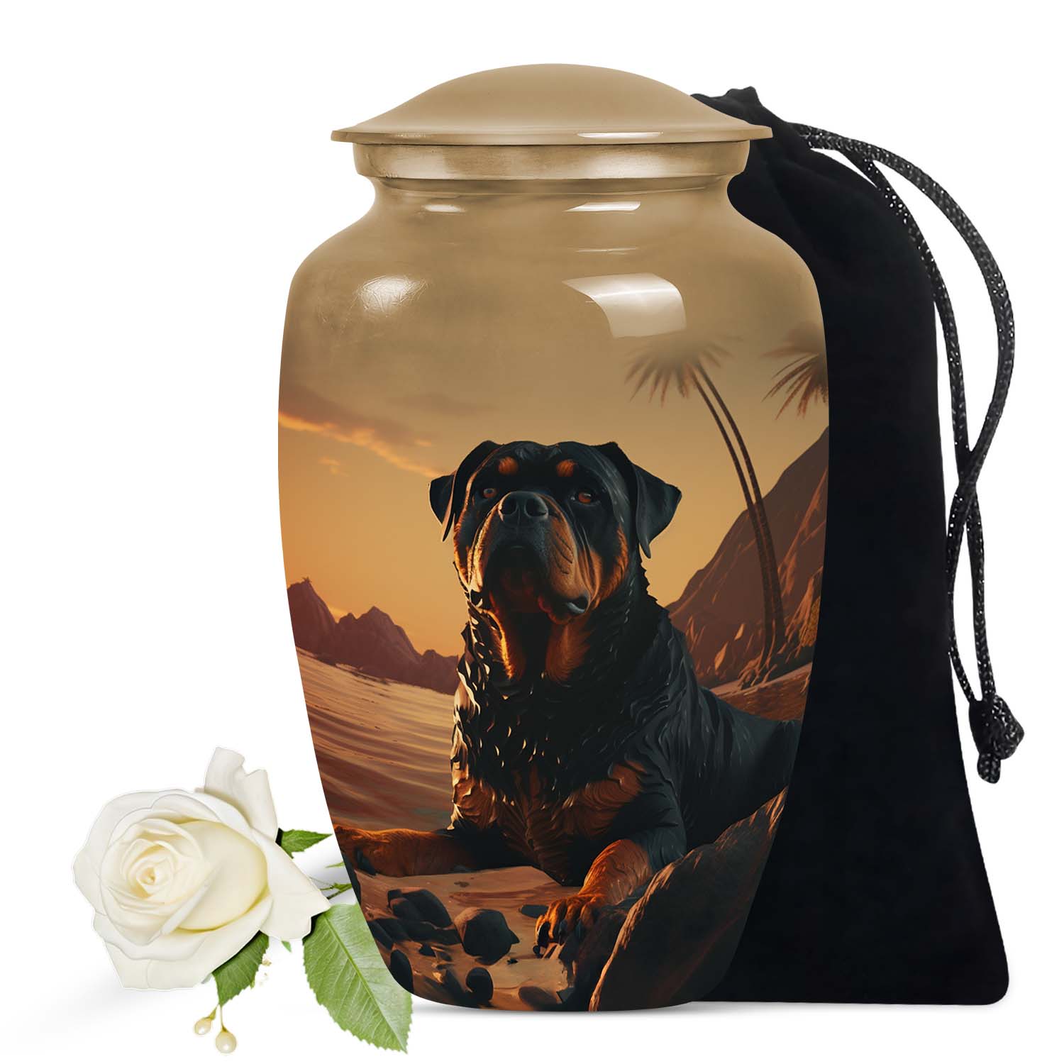 Rottweiler Dog Cremation Urn for Ashes - Pet Urns for Large Dogs