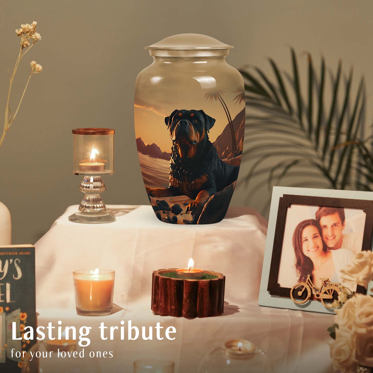 Rottweiler Dog Cremation Urn for Ashes - Pet Urns for Large Dogs