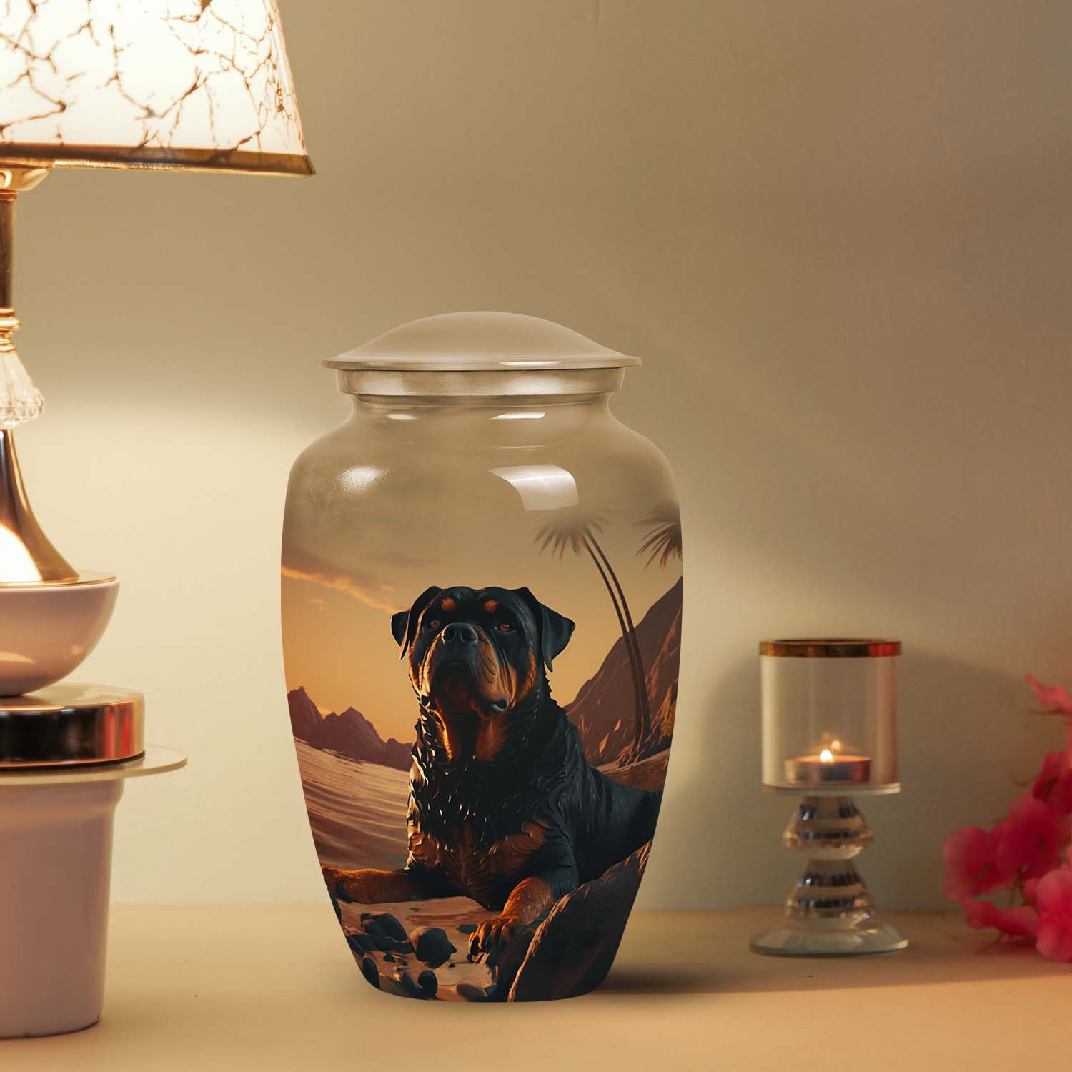 Rottweiler Dog Cremation Urn for Ashes - Pet Urns for Large Dogs