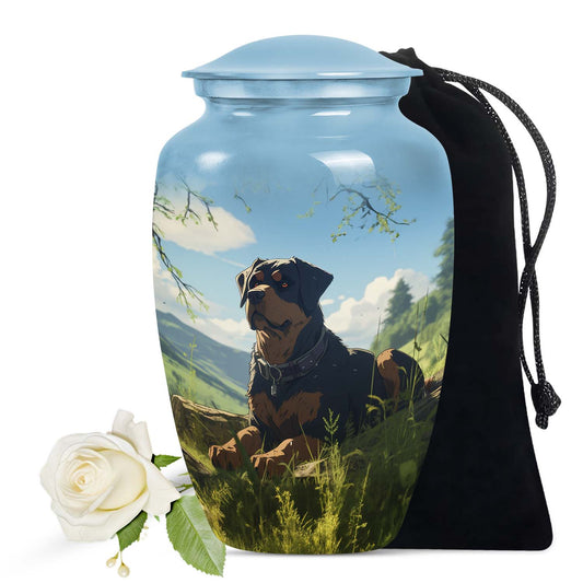 Rottweiler Dog Cremation Urn for Pet Ashes - Pet Ash Memorial