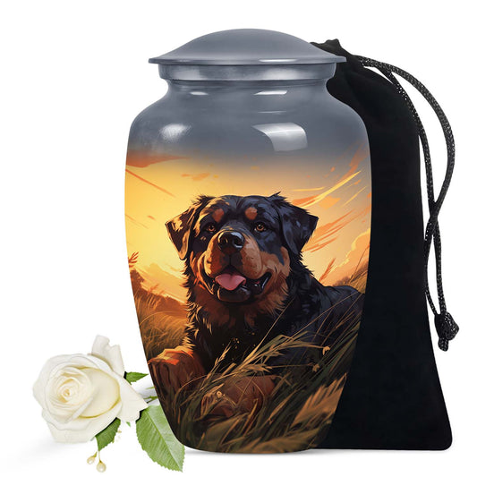 Rottweiler Dog Cremation Urn for Pet Ashes - Large Pet Urns