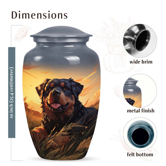 Rottweiler Dog Cremation Urn for Pet Ashes -Pet Cremation Tribute