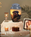 Rottweiler Dog Cremation Urn for Pet Ashes - Large Pet Urns