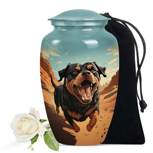 Rottweiler Dog Pet Cremation Urn for Ashes - Small Pet Urn