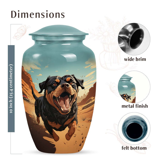 Rottweiler Dog Pet Cremation Urn for Ashes - Small Pet Urn
