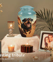 Rottweiler Dog Pet Cremation Urn for Ashes - Small Pet Urn