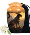 Handcrafted Urn Rottweiler Dog Pet Cremation Urn - Pet Urns for Ashes