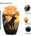 Handcrafted Urn Rottweiler Dog Pet Cremation Urn - Pet Urns for Ashes