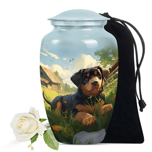 Rottweiler Pet Cremation Urn for Cremated Ashes -Small Pet Urns for Dogs