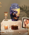 Rottweiler Puppy Pet Cremation Urn for Ashes - Pet Memorial Urns