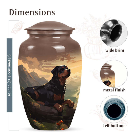 Rottweiler Cremation Urn for Pet Ashes – Dog Memorial Urn