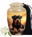 Rottweiler Cremation Urn for Pet Ashes – Sunset Mountain Dog Memorial Urn