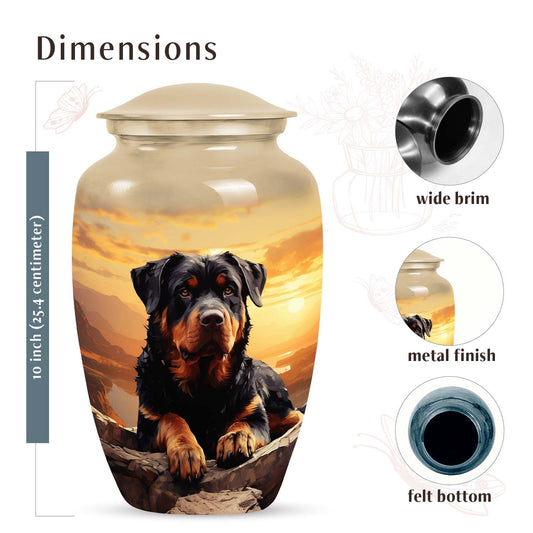 Rottweiler Cremation Urn for Pet Ashes – Dog Memorial Urn