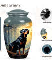 Rottweiler Cremation Urn for Pet Ashes – Forest Dog Memorial Urn