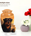 Orange Sunset Mountain Dog Memorial Urn - Rottweiler Cremation Urns