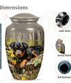 Rottweiler Puppy Cremation Urn for Pet Ashes – Forest Dog Memorial Urn