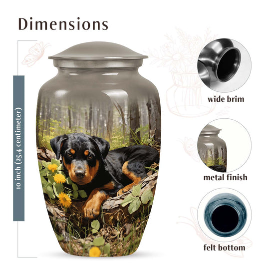 Personalized Dog Cremation Urn for Pet Ashes - 6-inch, 90 cu in - Yatskia