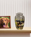 Rottweiler Puppy Cremation Urn for Pet Ashes – Forest Dog Memorial Urn