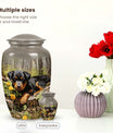 Rottweiler Puppy Cremation Urn for Pet Ashes – Forest Dog Memorial Urn