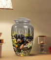 Rottweiler Puppy Cremation Urn for Pet Ashes – Forest Dog Memorial Urn