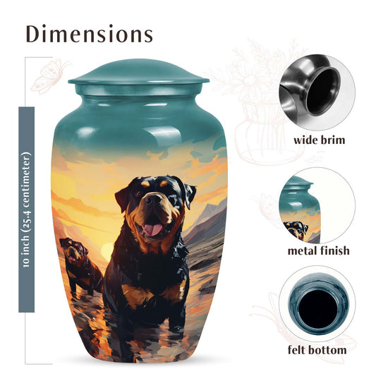 Personalized Dog Cremation Urn for Pet Ashes - 6-inch, 80 cu in - Yatskia