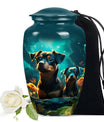 Two Dogs in Fantasy Garden Memorial Urn - Pet Urns for Large Dogs