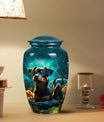 Two Dogs in Fantasy Garden Memorial Urn - Pet Urns for Large Dogs