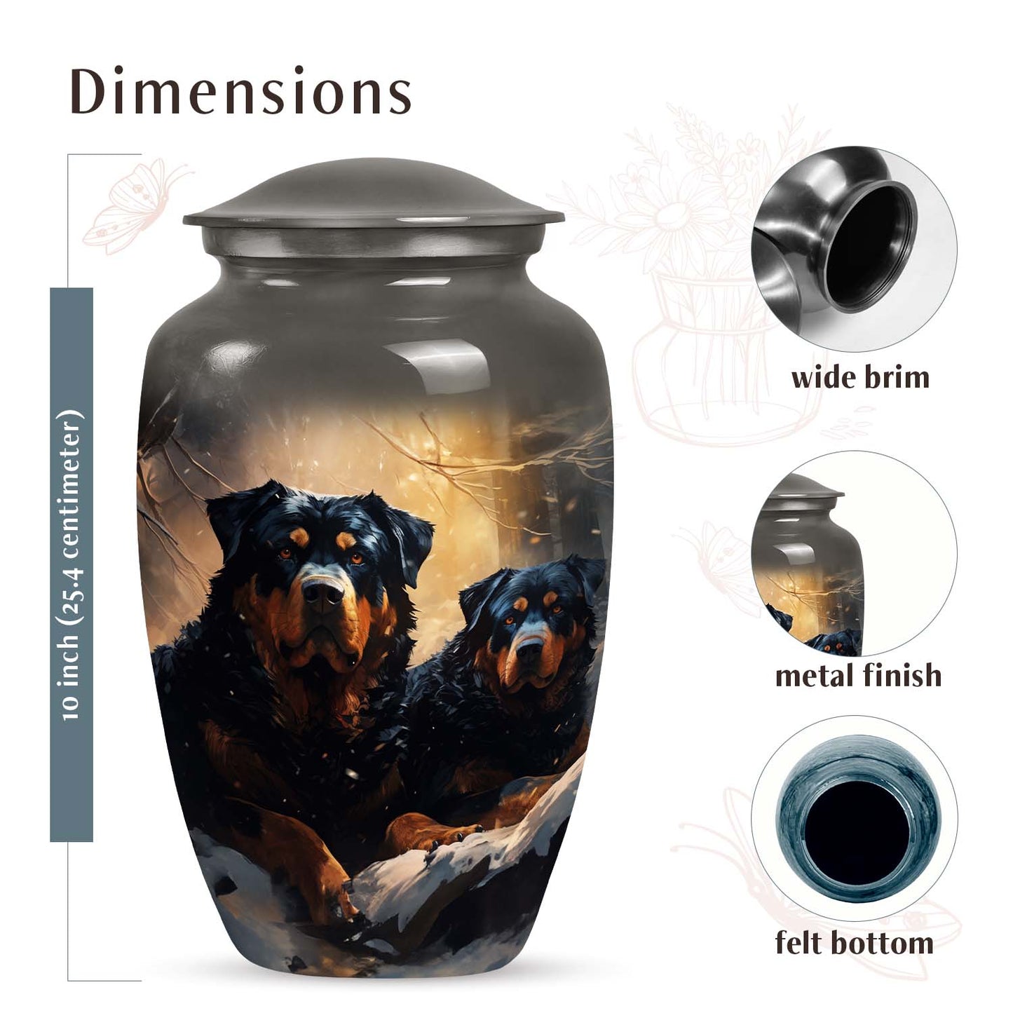 Personalized Dog Cremation Urn for Pet Ashes - Yatskia