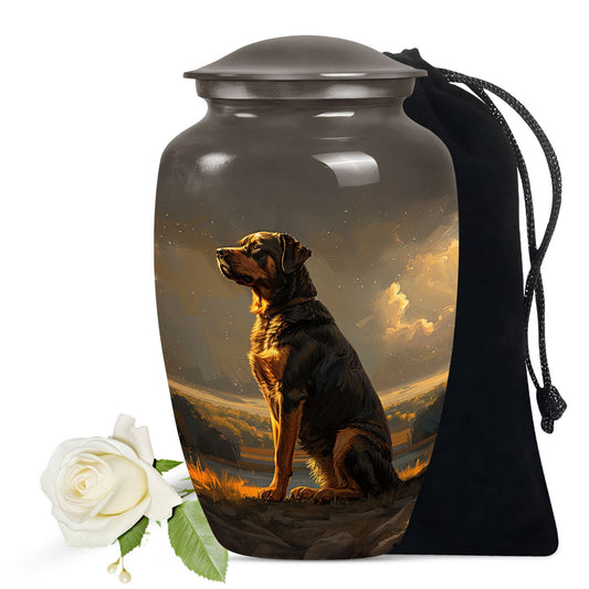 Rottweiler Dog Cremation Urn for Pet Ashes - Custom Pet Urn