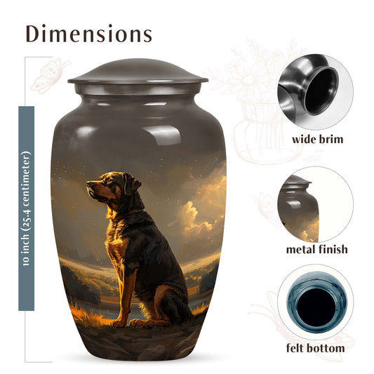 Rottweiler Dog Cremation Urn for Pet Ashes - Custom Pet Urn