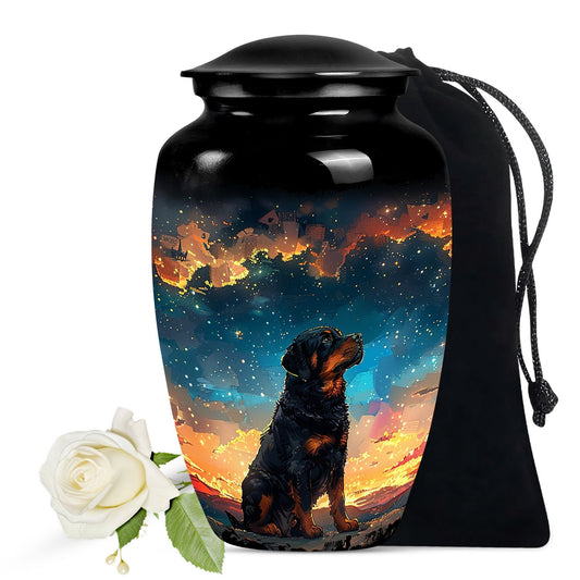 Rottweiler Cremation Urn for Pet Ashes - Dog Memorials and Keepsakes