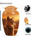 Sunset Cat Cremation Urn for Pet Ashes - Soulful Pet Memorial for Cat Owners