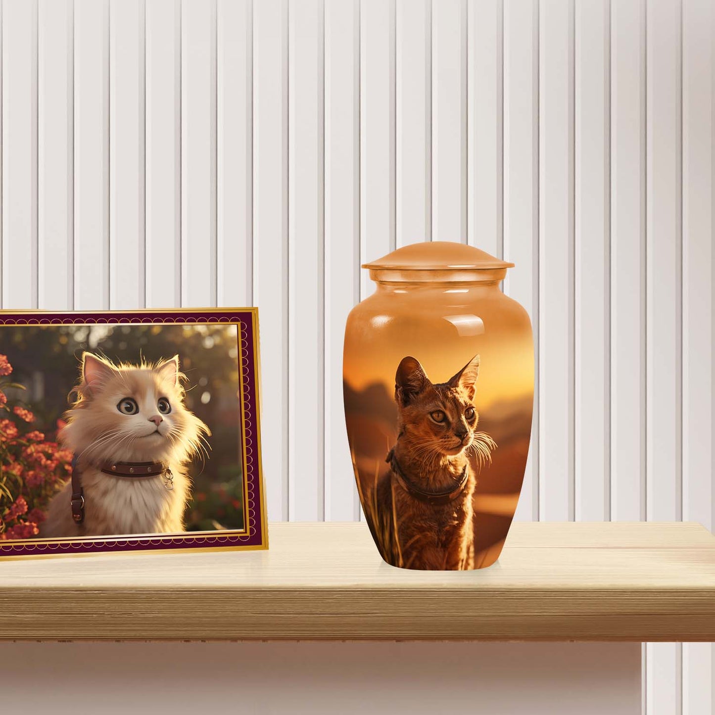 Personalized Pet Cremation Urn for Pet Ashes - 6-inch, 40 cu in - Yatskia