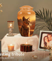 Sunset Cat Cremation Urn for Pet Ashes - Soulful Pet Memorial for Cat Owners