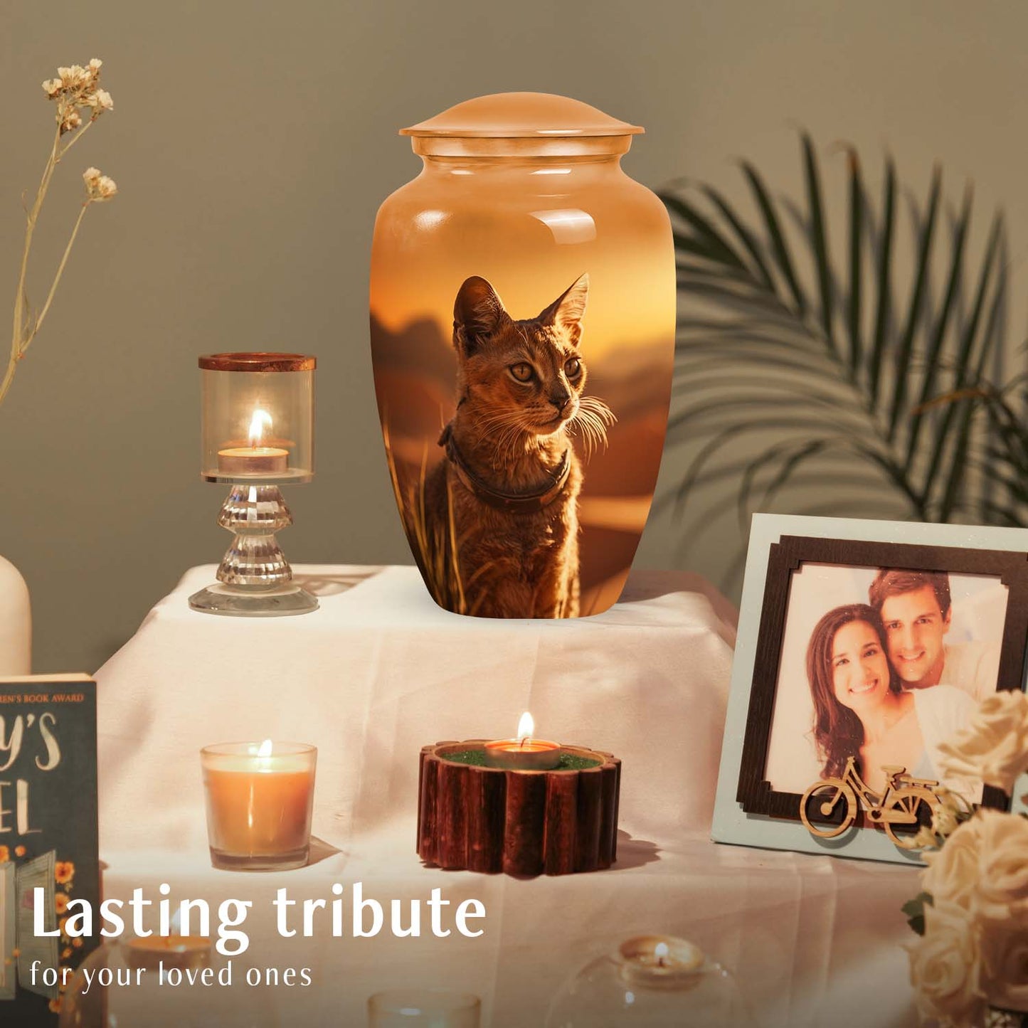 Personalized Pet Cremation Urn for Pet Ashes - 6-inch, 40 cu in - Yatskia