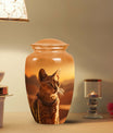 Sunset Cat Cremation Urn for Pet Ashes - Soulful Pet Memorial for Cat Owners