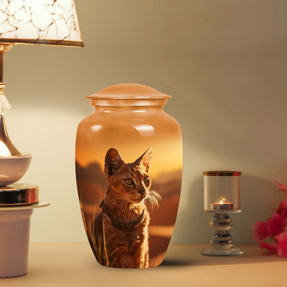 Personalized Pet Cremation Urn for Pet Ashes - 6-inch, 40 cu in - Yatskia