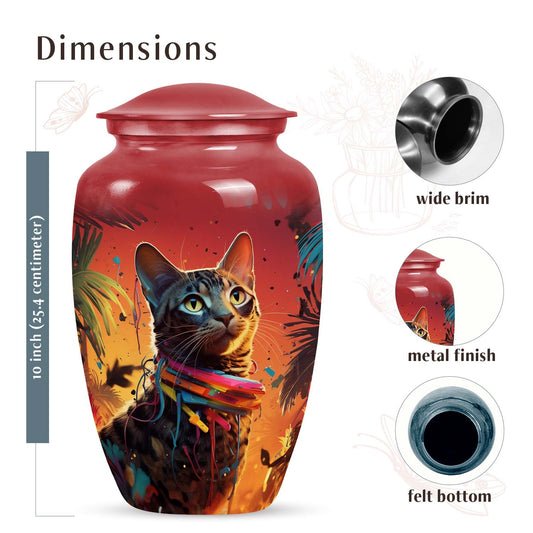 Colorful Cat Urn for Beloved Pet - Custom Pet Urns for Cats