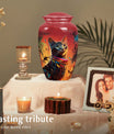 Colorful Bengal Cat Urn for Beloved Pet - Custom Pet Urns for Cats