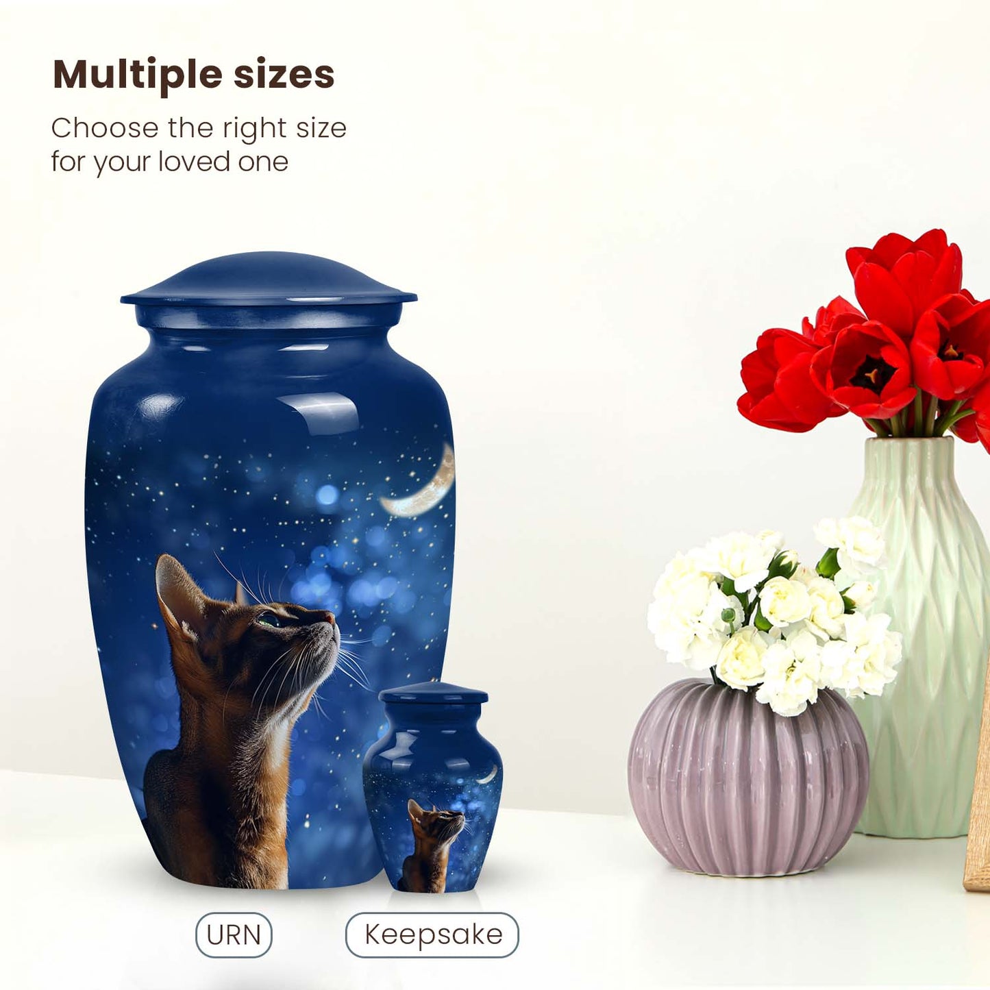 Personalized Pet Cremation Urn for Pet Ashes - 6-inch, 50 cu in - Yatskia