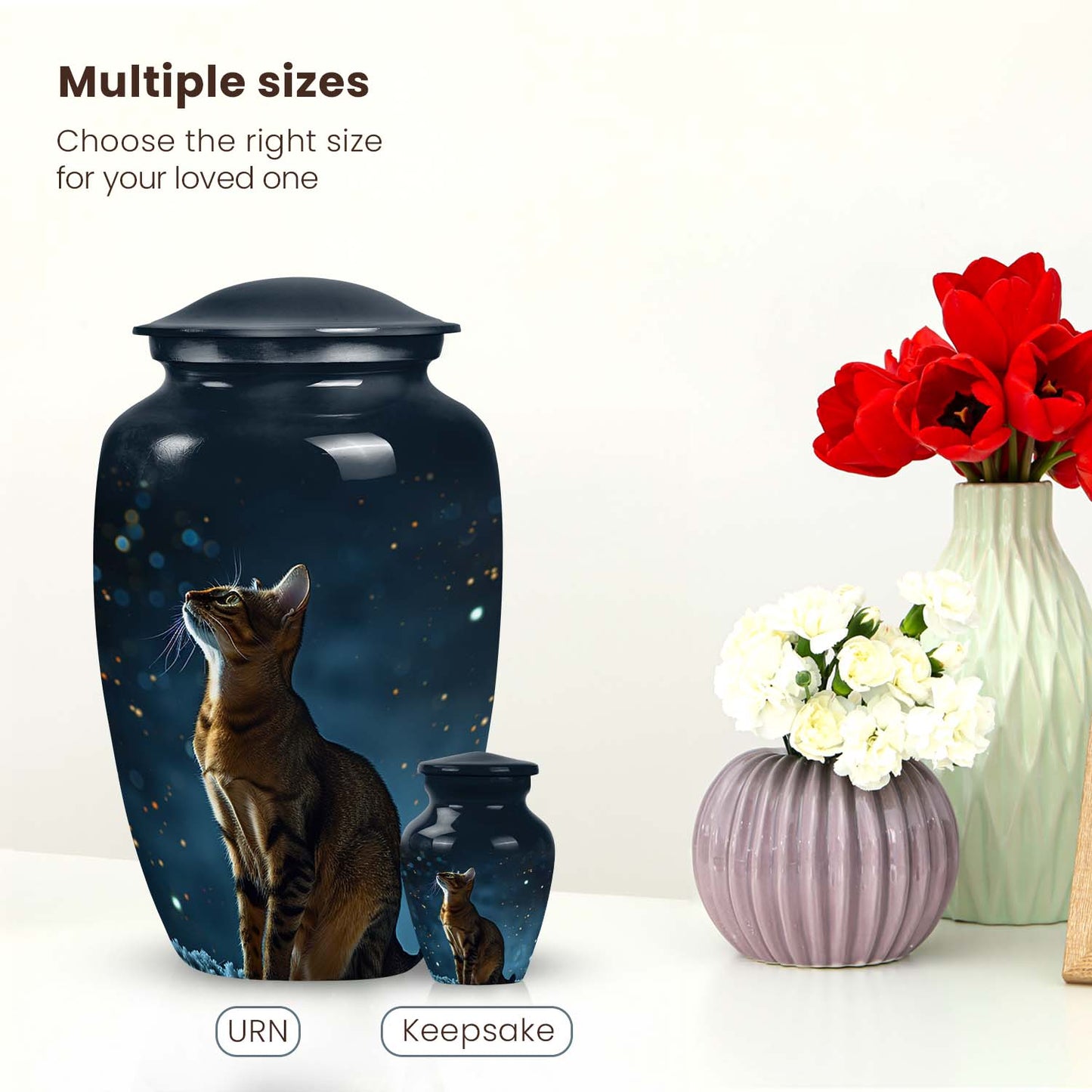 Personalized Pet Cremation Urn for Pet Ashes - 6-inch, 40 cu in - Yatskia